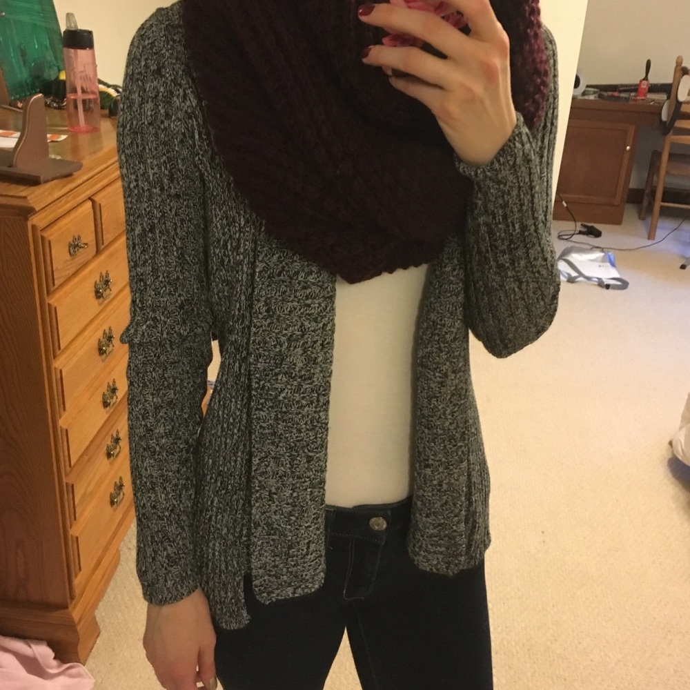 Express Marled Ribbed Cardigan - Picture 3 of 5